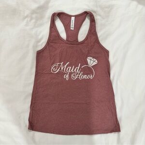 Maid of Honor Tank with white glitter